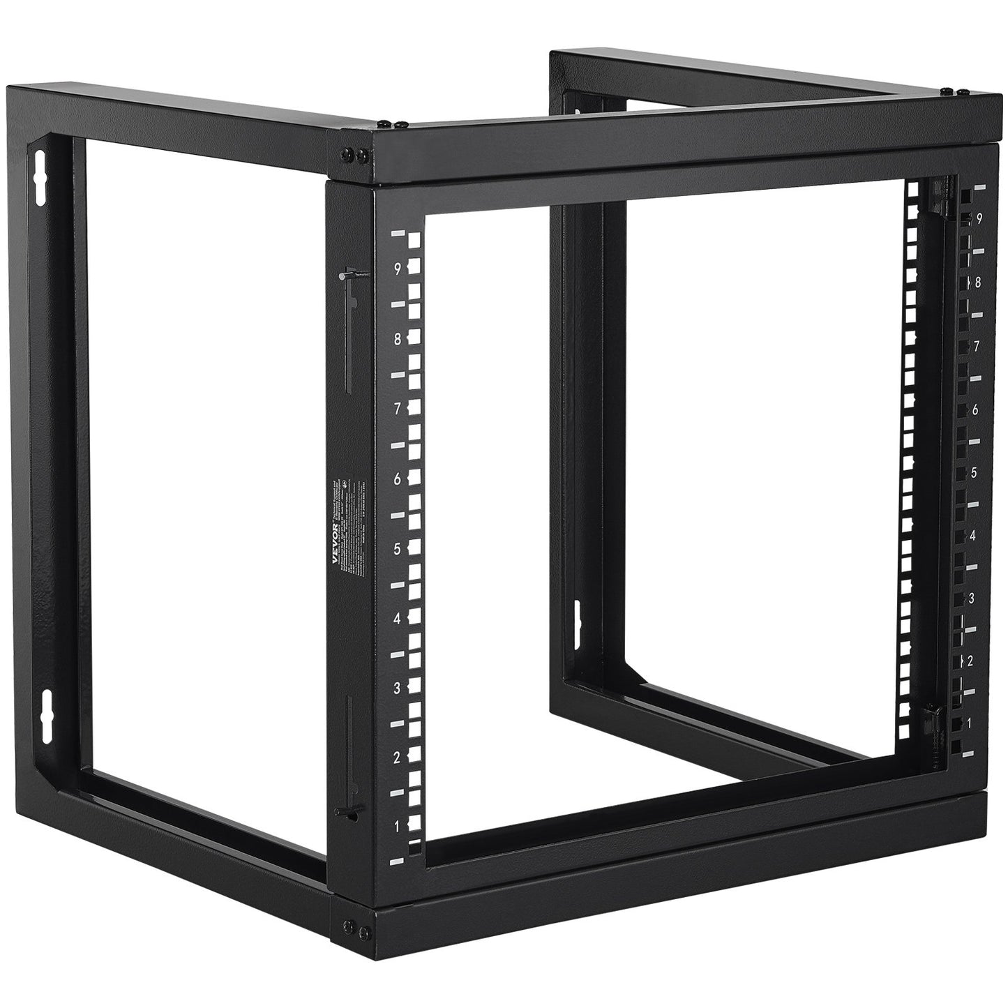 9U-Wandmontage-Rack 150 lbs/68,04 kg Open Frame Server-Netzwerk-Rack Schwarz
