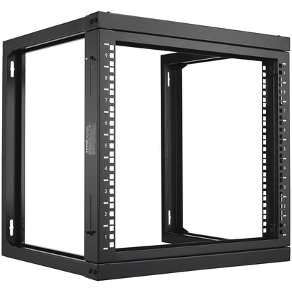 9U-Wandmontage-Rack 150 lbs/68,04 kg Open Frame Server-Netzwerk-Rack Schwarz