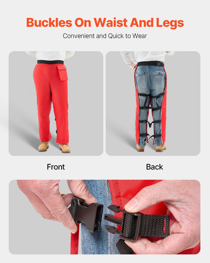 Chainsaw Chaps 39.7" Apron Style Chainsaw Safety Chaps Class B Large