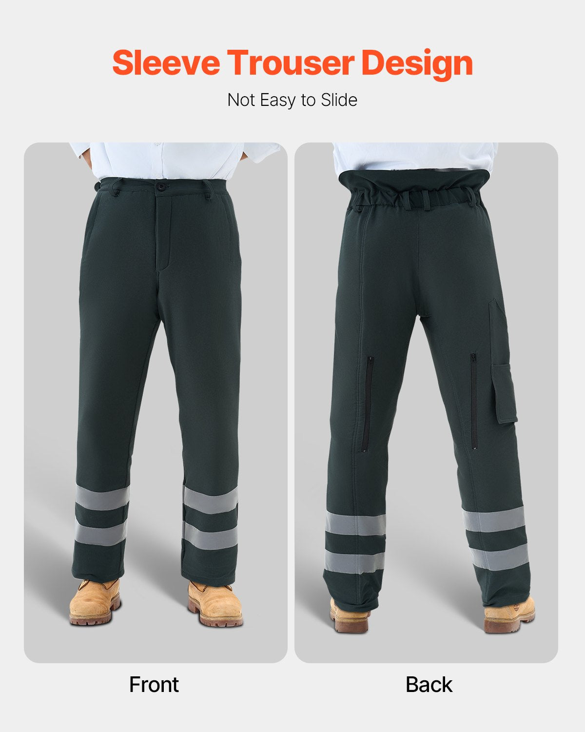 Chainsaw Chaps 40.9" Wrap Style Protective Chainsaw Pants 8 Layers Small