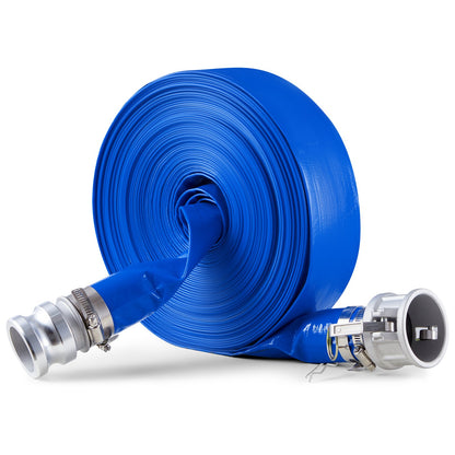 Backwash Hose 2 in x 100 ft Blue high quality hose complete with fittings