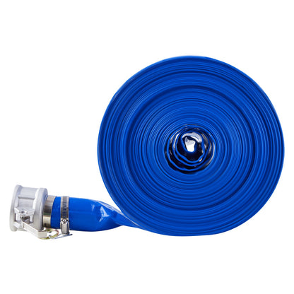 Backwash Hose 2 in x 100 ft Blue high quality hose complete with fittings