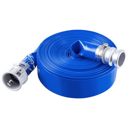 Backwash Hose 2 in x 100 ft Blue high quality hose complete with fittings