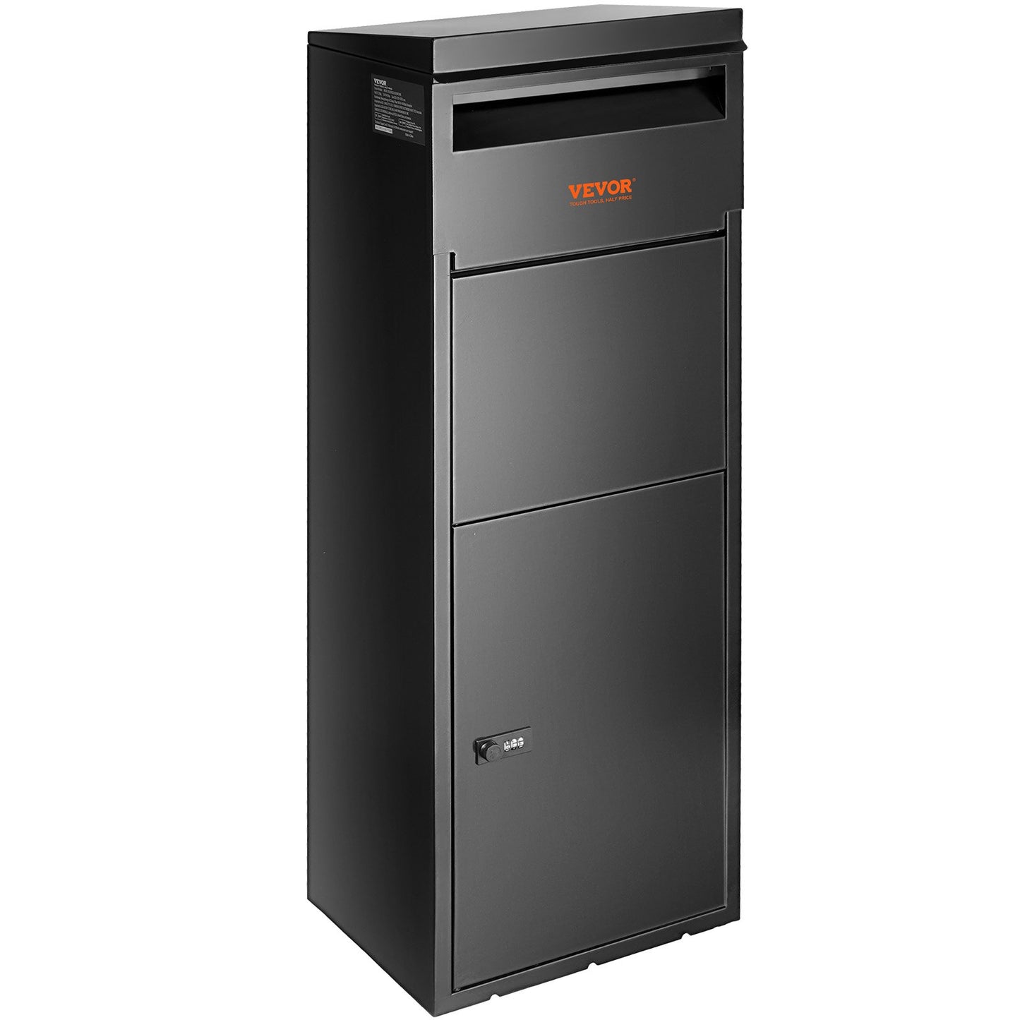 Paketleveranslådor för utvändigt 13,9"x11,6"x42", leveranslåda i galvaniserat stål för paket med kodat lås, stöldskydd, IPX3 vattentät paketförpackning för uteplats, veranda, trottoarkant