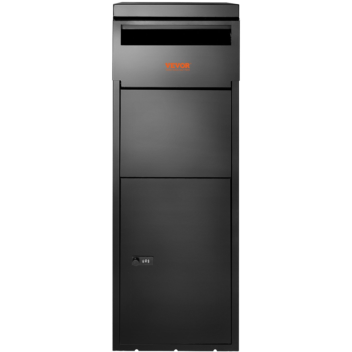 Paketleveranslådor för utvändigt 13,9"x11,6"x42", leveranslåda i galvaniserat stål för paket med kodat lås, stöldskydd, IPX3 vattentät paketförpackning för uteplats, veranda, trottoarkant