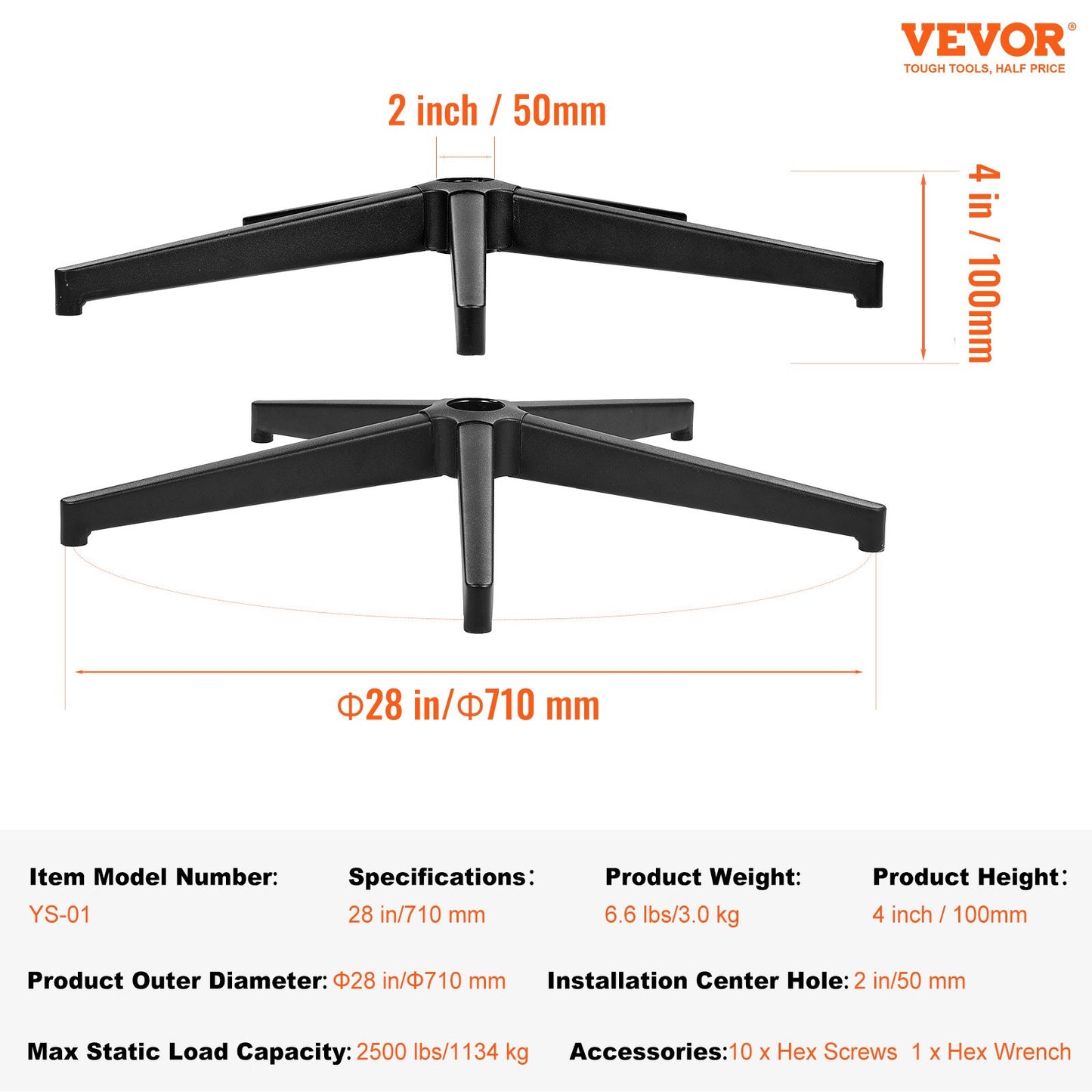 Byte av  kontorsstolsbas 28" Heavy Duty metallpallsbas 2500 lbs