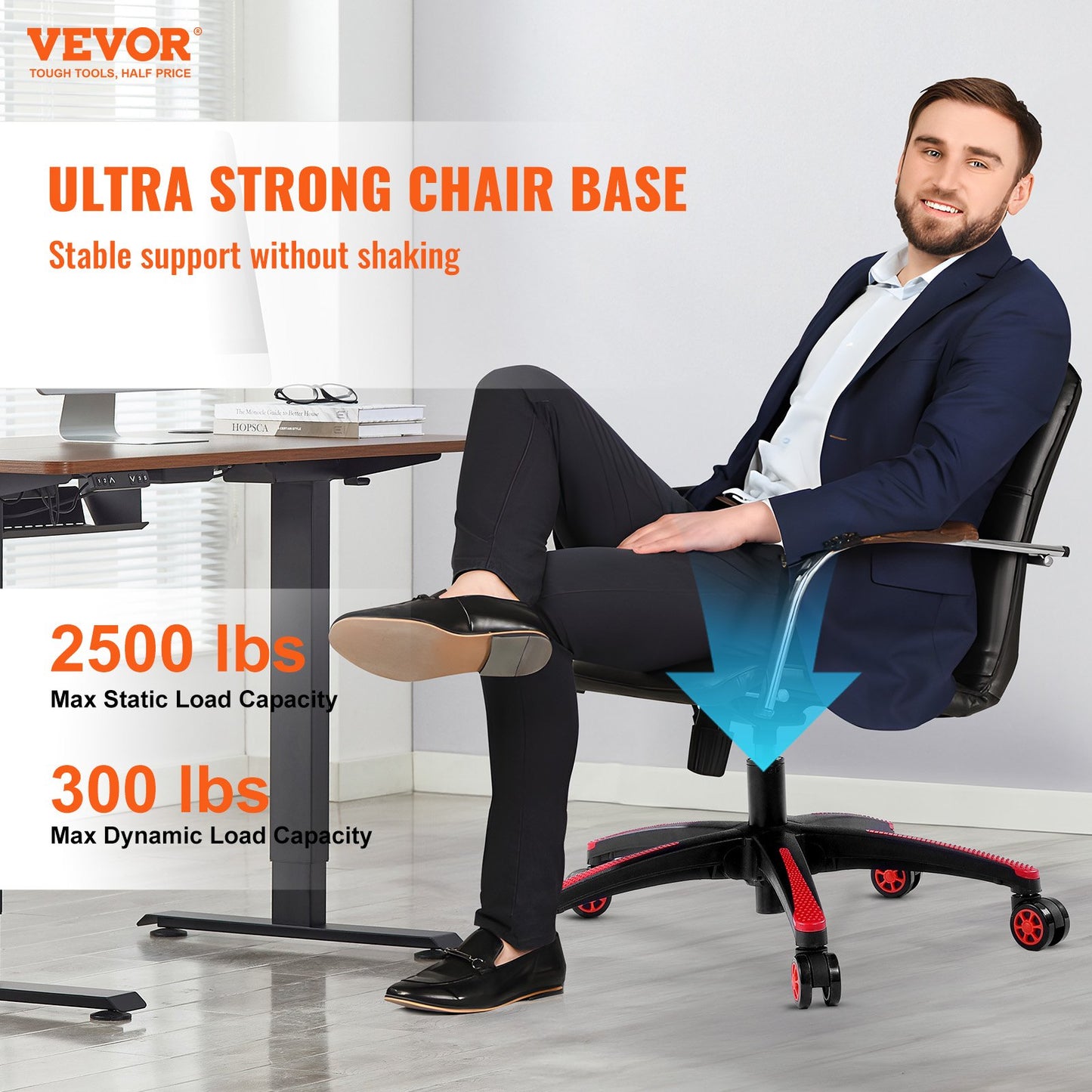 Byte av kontorsstolsbas 28" Heavy Duty Swivel Stolsbas 2500 lbs