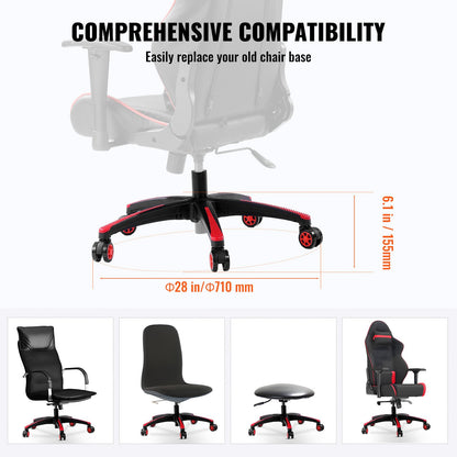 Byte av kontorsstolsbas 28" Heavy Duty Swivel Stolsbas 2500 lbs