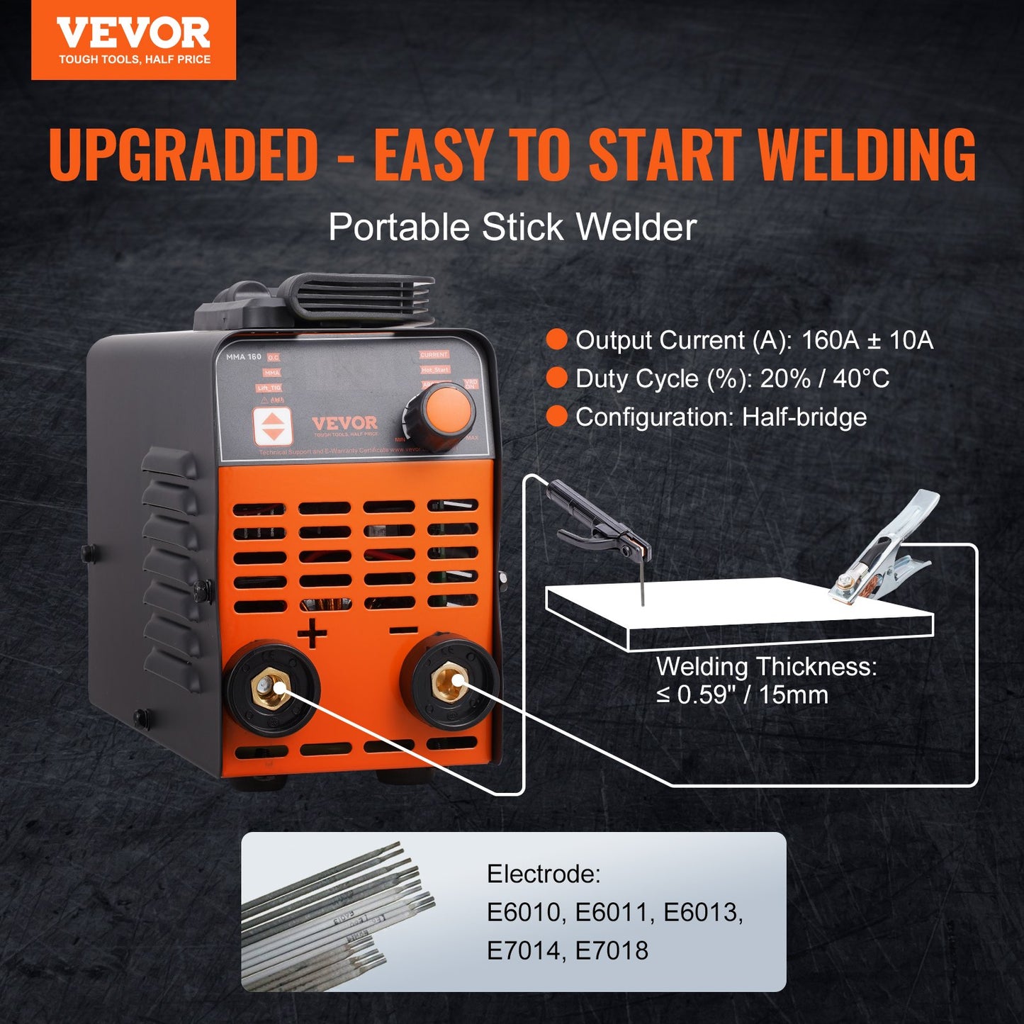ARC Sticksvetsare 220V 120A 2-i-1 Lift TIG-svetsmaskin Hot Start