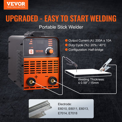 ARC Stick Welder 220V 200A 2in1 Lift TIG-svetsmaskin Hot Start