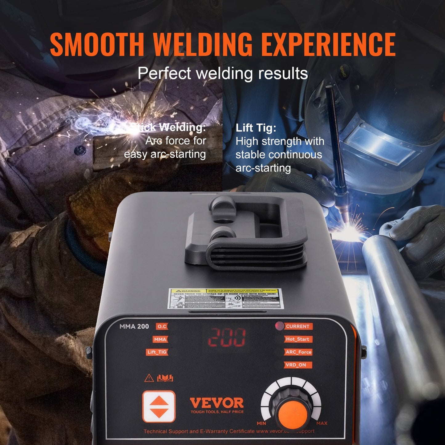 ARC Stick Welder 220V 200A 2in1 Lift TIG-svetsmaskin Hot Start
