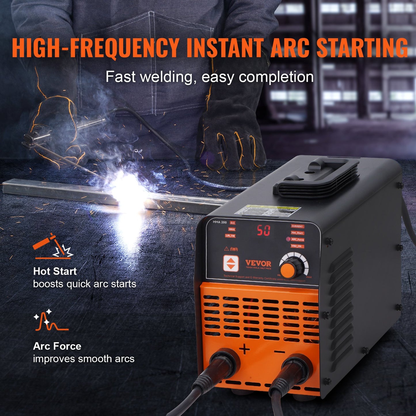 ARC Stick Welder 220V 200A 2in1 Lift TIG-svetsmaskin Hot Start