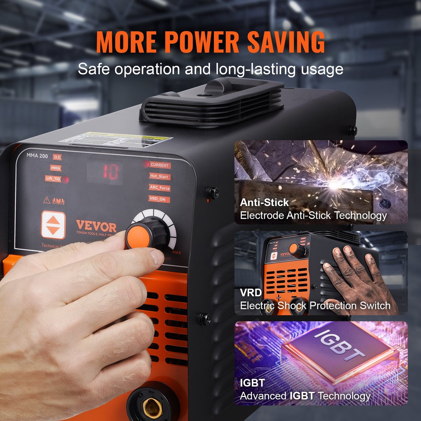 ARC Stick Welder 220V 200A 2in1 Lift TIG-svetsmaskin Hot Start