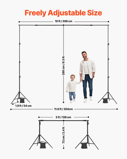 Bakgrundsstativ Bakgrundsstativsats med 2 stativ för fest och fotostudio