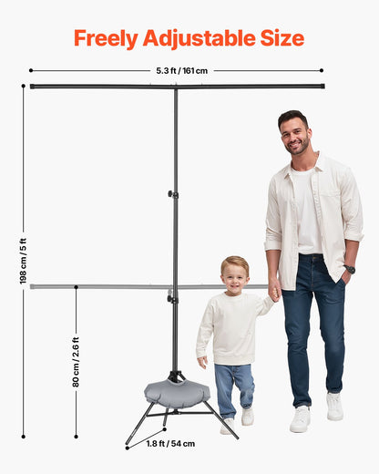 Bakgrundsstativ Bakgrundsstativsats 5 x 6,5 fot för fest och fotostudio