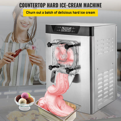 Commercial Hard Ice Cream Machine 3.5-4.4 UK Gallon/H Stainless Steel Ice Cream Machine
