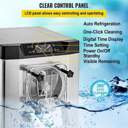 Commercial Hard Ice Cream Machine 3.5-4.4 UK Gallon/H Stainless Steel Ice Cream Machine