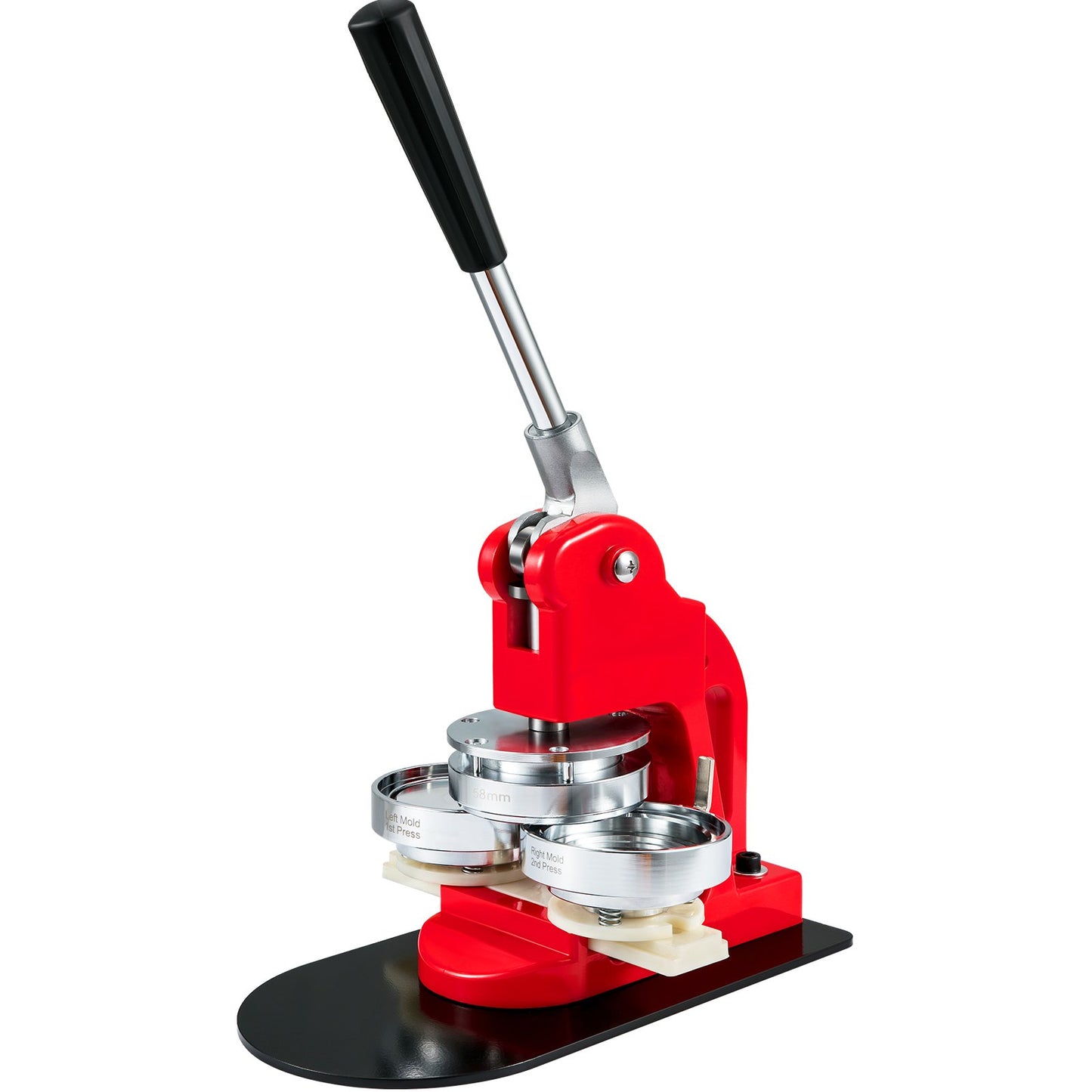 Button Maker Machine, 58 mm (2,25 tum) Badge Punch Press Kit, Barn DIY-presenter Pin Maker, Tillbehör för knapptillverkning med 500 st knappdelar & cirkelskärare och magisk bok