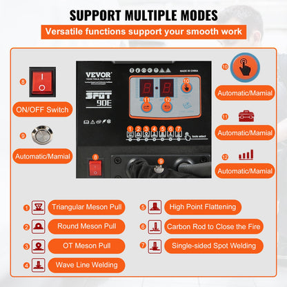 3KW dents welder vehicle repair puller kit Panel Spot dent spotter
