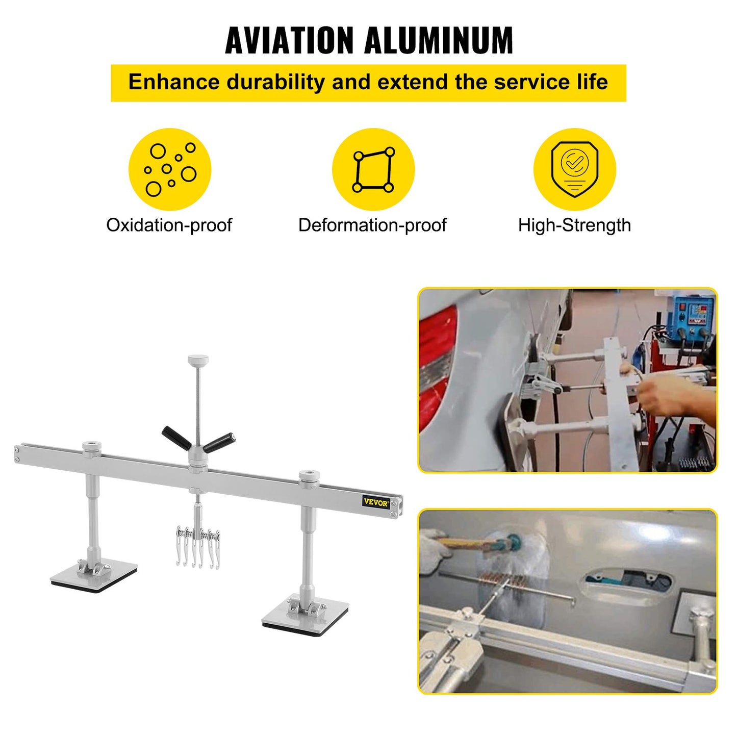 Car dents 85 cm dent lever 6 claw hook + accessories Paintless dent removal kit dents for car repairs of doors and hail damage