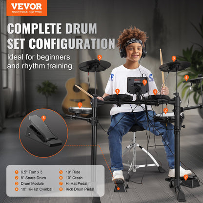 Electric drum set electronic drum set 150 sounds for beginners and adults