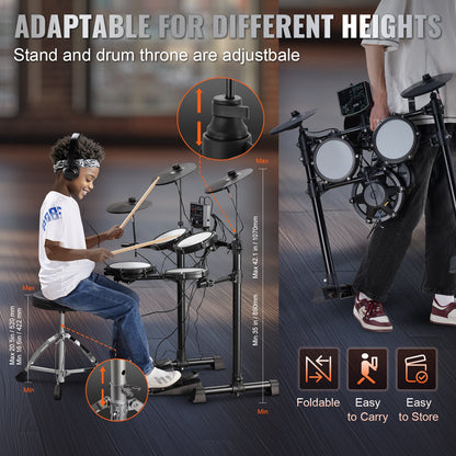 Electric drum set electronic drum set 150 sounds for beginners and adults