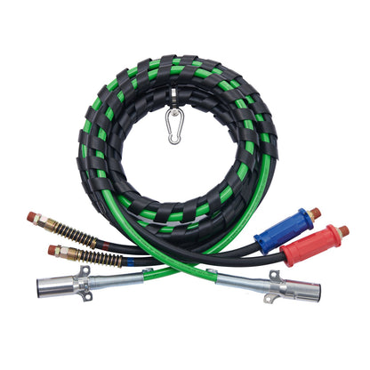 12FT Semi Truck Air Lines Kit 3-i-1 luftslangar och 7-vägsplugg ABS Power Line