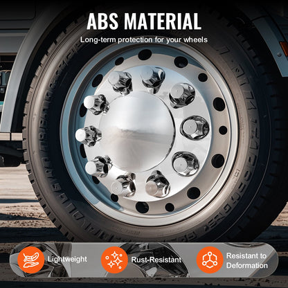 Rear and Front Axle Cover Combo Kit ABS Lug Nut Covers with Nut Protection Tool