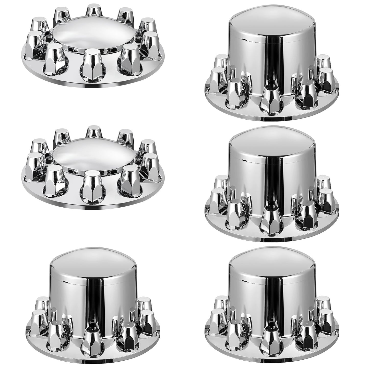 Rear and Front Axle Cover Combo Kit ABS Lug Nut Covers with Nut Protection Tool