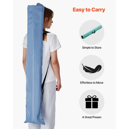 8FT Hopfällbar Balansbom för Barn, 90,7 KG Stabilt Stöd Gymnastikgolvbom med Halkfria Mattor, Gymnastikträningsutrustning med Halkfri Botten och Bärväska för Hemmagym, Mintgrön |  EU