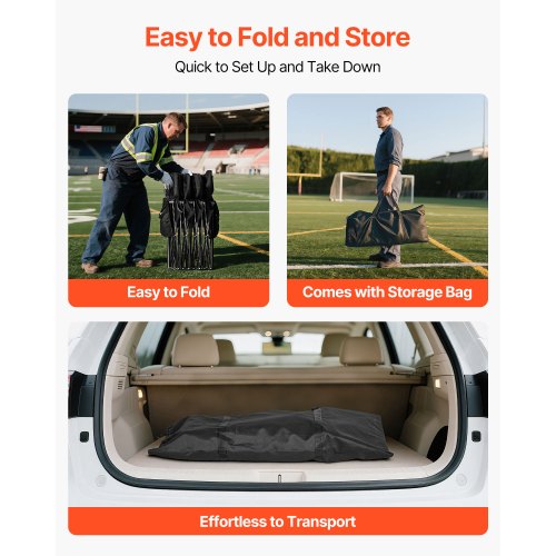 Bärbar Hopfällbar Bänk, 4-sits Hopfällbar Fotbollsbänk med Sidofickor och Bärväska, Lätt Sidosittplats med Ryggstöd för Fotboll, Baseboll, Camping, Utomhusevenemang, Svart |  EU