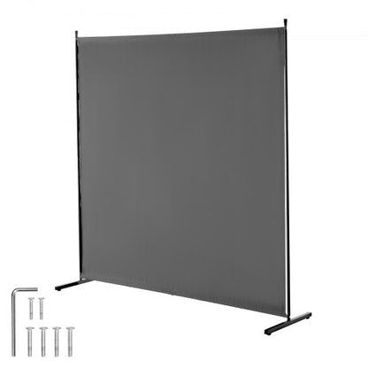 6FT Room Divider Enkelpanel Tyg Rumsskärm för Office Sovrum Grå |  EU