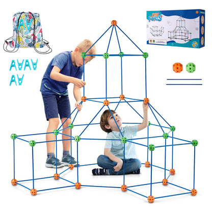 Tent Fort Building Kit för barn STEM Construction Toy Set Castle 120PCS