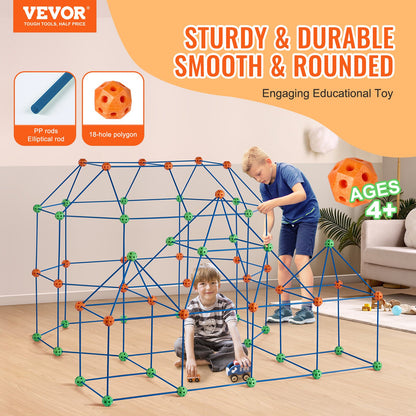Tent Fort Building Kit för barn STEM Construction Toy Set Castle 180ST