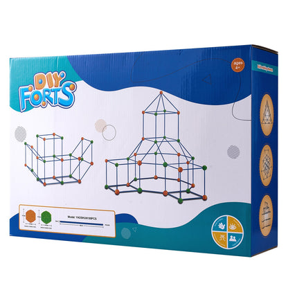 Tent Fort Building Kit för barn STEM Construction Toy Set Castle 180ST
