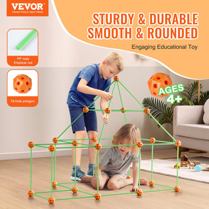 Tent Fort Building Kit för barn Glow In The Dark STEM Construction Toy 85P