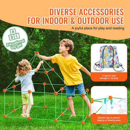 Tent Fort Building Kit för barn Glow In The Dark STEM Construction Toy 85P