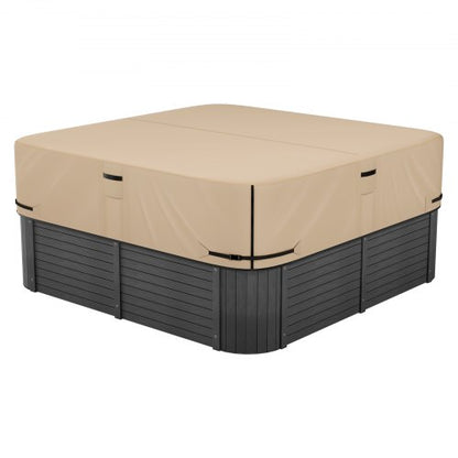 Överdrag för utomhusbadtunna 2413x2413x508mm Väderbeständig och vattentät brun