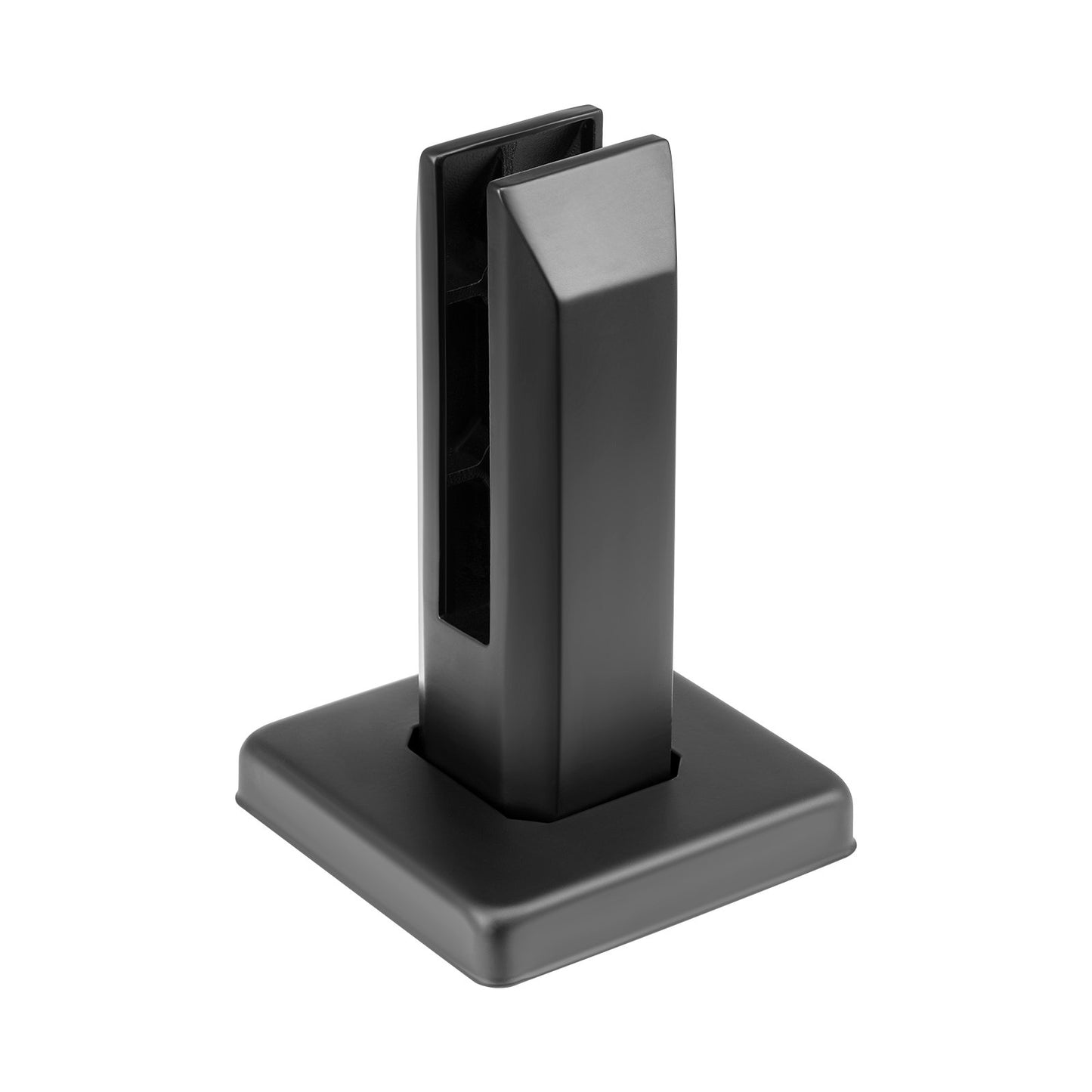 Glass clamp 4 PCS Square railing bracket for 0.31"-0.47" glass black