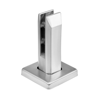 Glass Clamp 10 PCS Square Railing Bracket for 0.31"-0.47" Glass Silver