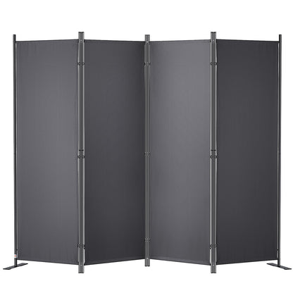 Rumsavdelare 4-panels vikbar sekretessskärm 88,2"x11,8"x67,3" mörkgrå