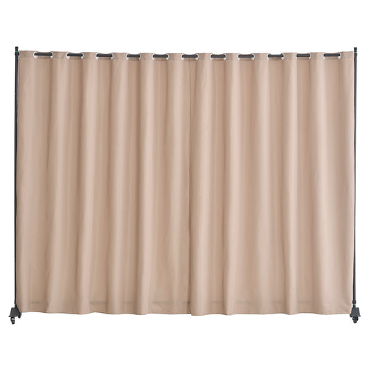 Room Divider Bärbar panel Rumsavdelare med hjul Sekretessskärm Brun