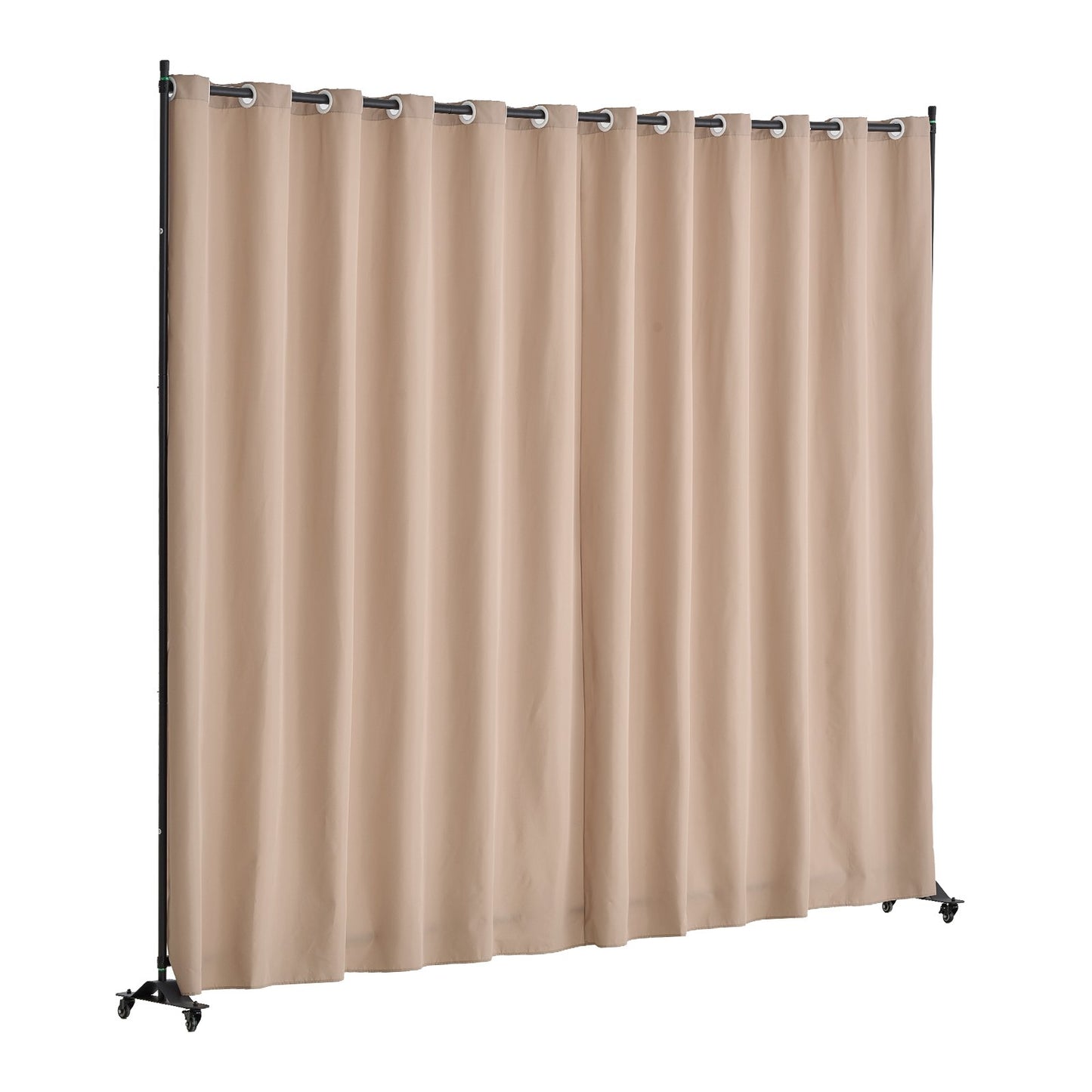 Room Divider Bärbar panel Rumsavdelare med hjul Sekretessskärm Brun