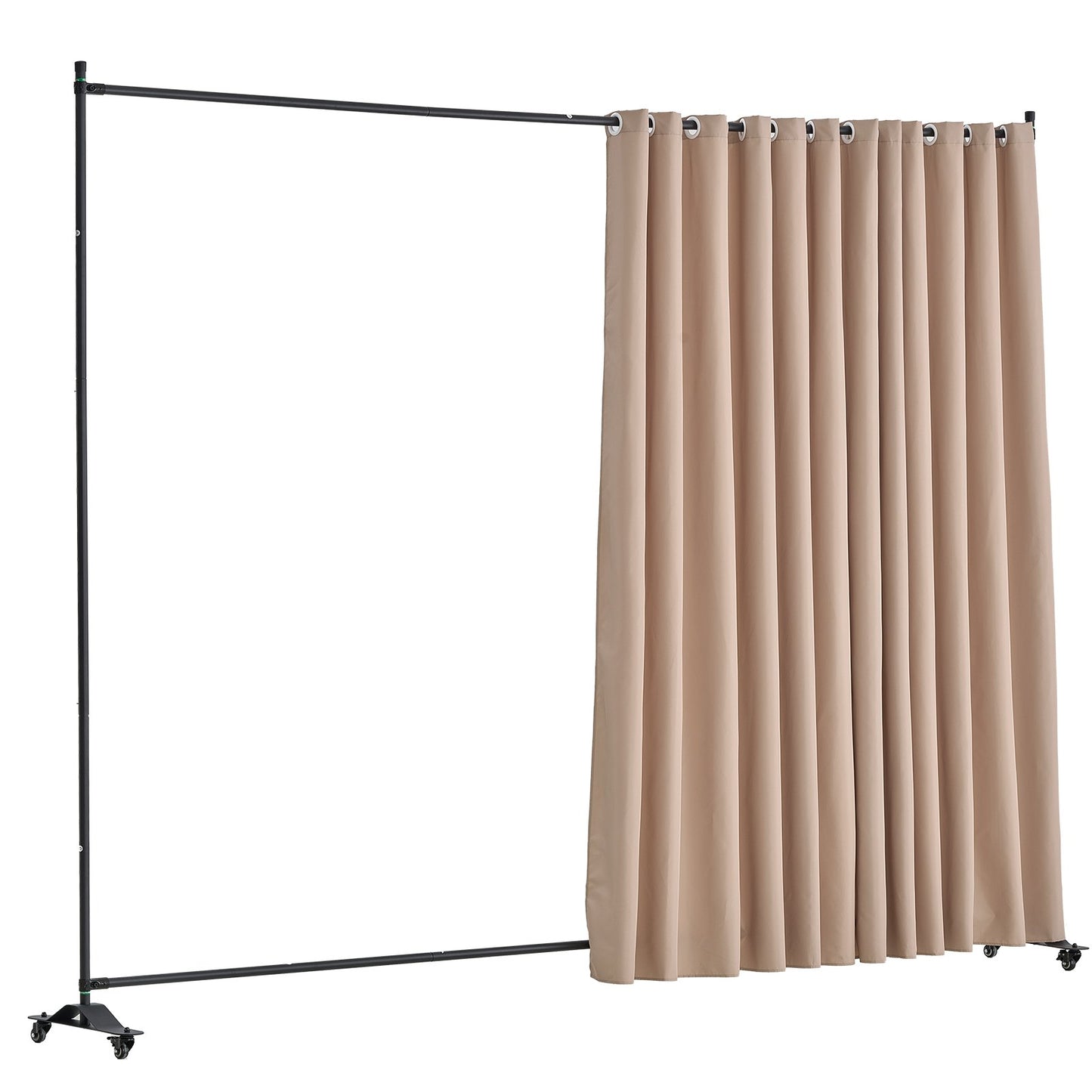 Room Divider Bärbar panel Rumsavdelare med hjul Sekretessskärm Brun