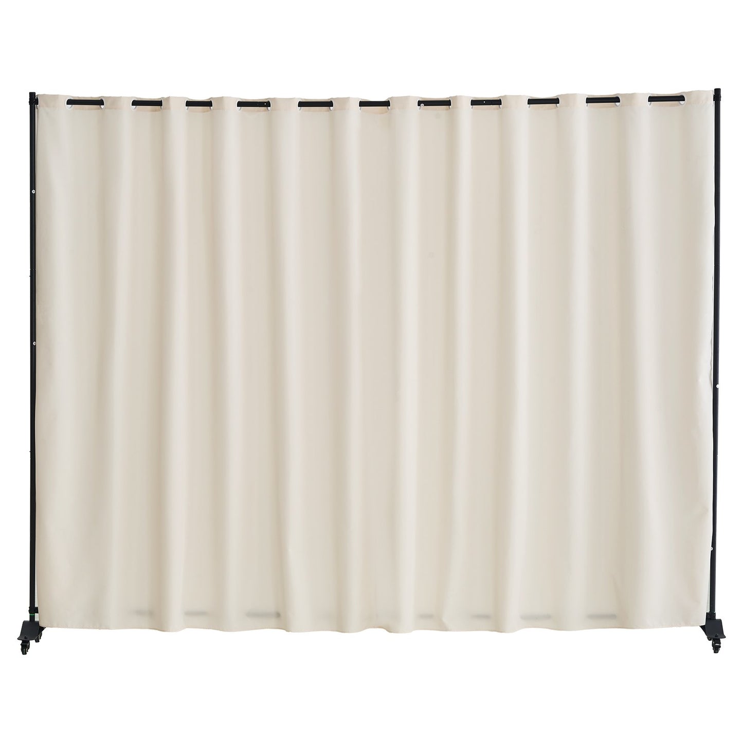 Room Divider Bärbar panel Rumsavdelare med hjul Sekretessskärm Beige