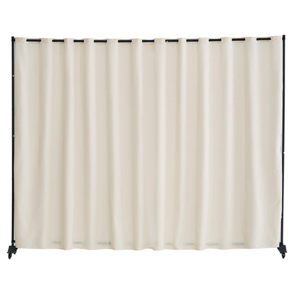Room Divider Bärbar panel Rumsavdelare med hjul Sekretessskärm Beige
