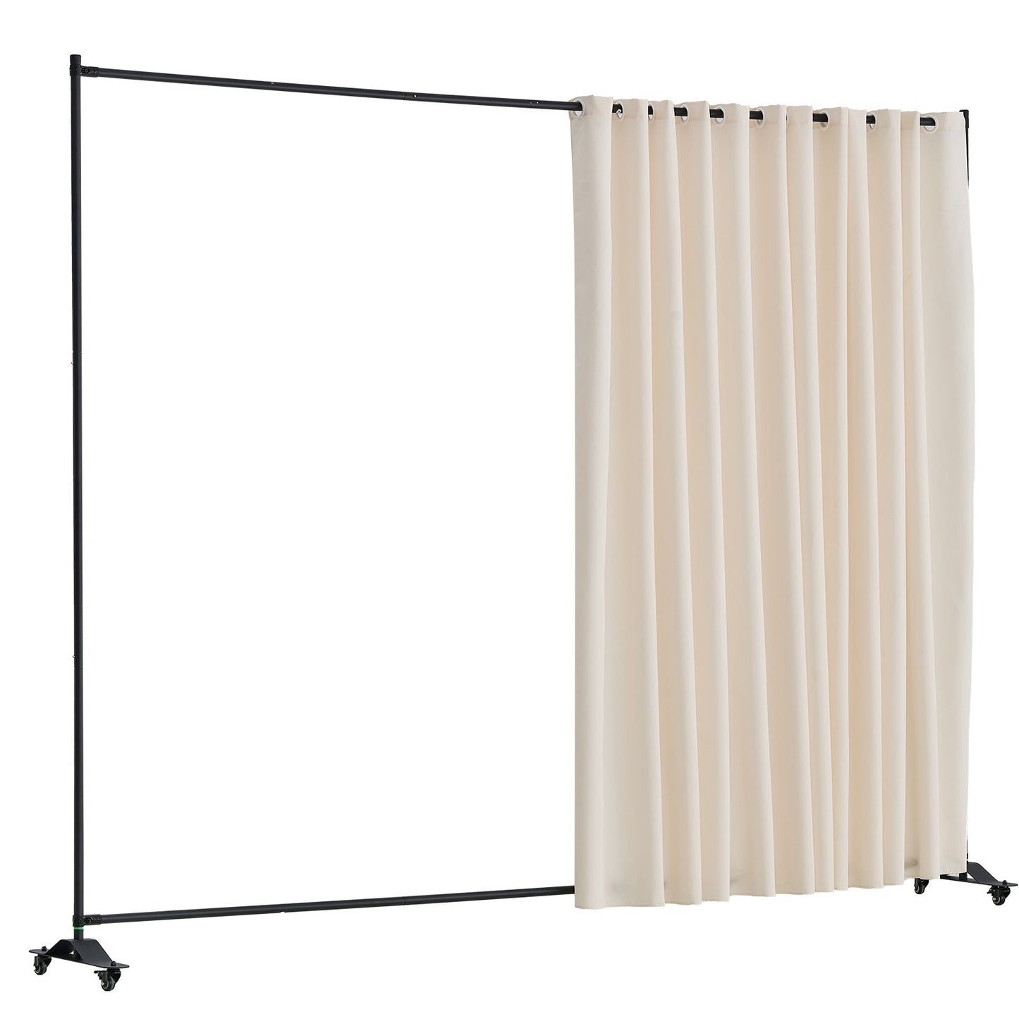 Room Divider Bärbar panel Rumsavdelare med hjul Sekretessskärm Beige