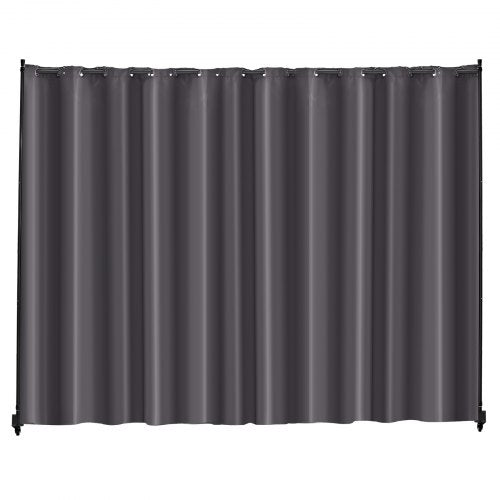 Room Divider Bärbar panel Rumsavdelare med hjul Sekretessskärm Grå |  EU