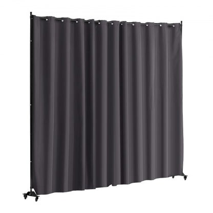 Room Divider Bärbar panel Rumsavdelare med hjul Sekretessskärm Grå |  EU