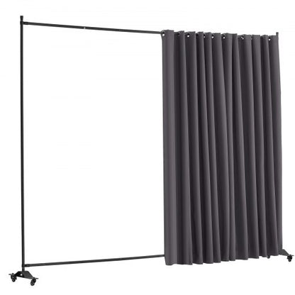 Room Divider Bärbar panel Rumsavdelare med hjul Sekretessskärm Grå |  EU